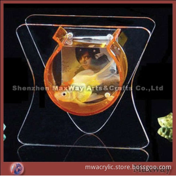Ingenious Transparent Acrylic Goldfish Bowl/Aquarium/Tank/Jar with Photo Frame